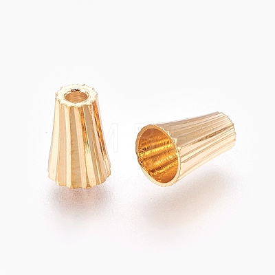 Brass Bead Cones X-KK-Q735-216G-1