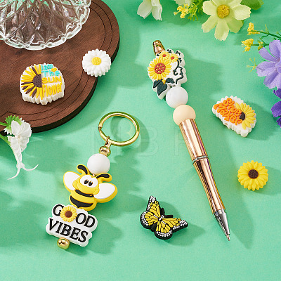 DIY Sunflower Beads Findings Kits DIY-TA0014-81-1