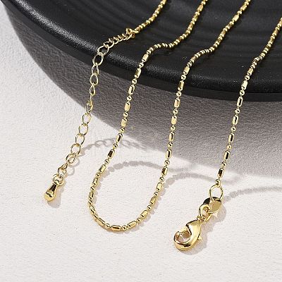 Brass Ball Chain Necklaces KK-P304-03KCG-1