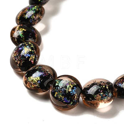 Handmade Dichroic Foil Glass Beads Strands DICH-U001-11G-1