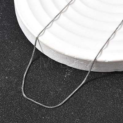 0.6MM Brass Box Chain Necklaces NJEW-G341-01P-1