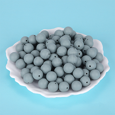 Round Silicone Focal Beads SI-JX0046A-43-1