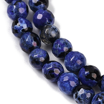 Natural Fire Crackle Agate Beads Strands G-C082-A01-32-1