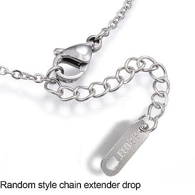 Tarnish Resistant 304 Stainless Steel Link & Charm Bracelets BJEW-H482-02P-1