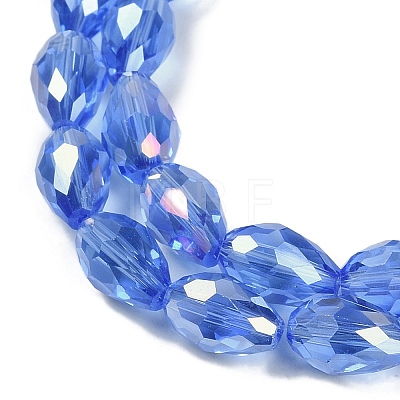 Transparent Electroplate Glass Beads Strands EGLA-T4mm-B10-1