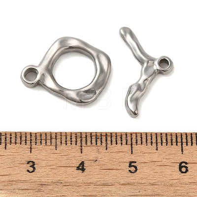 Non-Tarnish 304 Stainless Steel Toggle Clasps STAS-Q324-07P-1