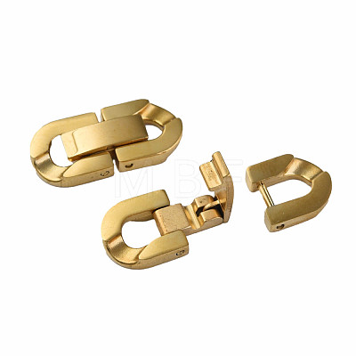 304 Stainless Steel Fold Over Clasps STAS-N087-48B-02G-1