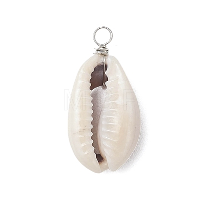 Natural Mixed Shell Pendants PALLOY-JF03799-1