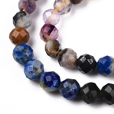 Natural Mixed Gemstone Beads Strands G-D080-A01-02-27-1