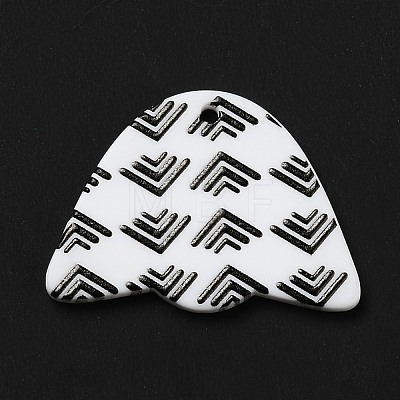 Arrow Pattern Opaque Acrylic Pendants SACR-P014-02A-1