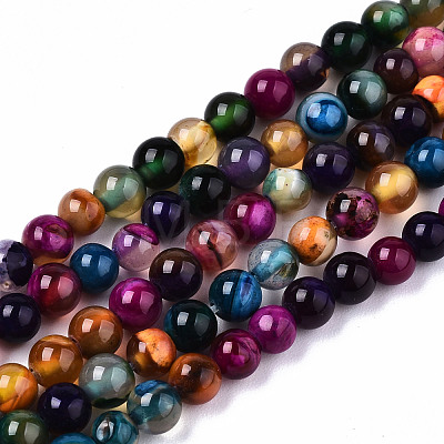 Natural Fire Crackle Agate Beads Strands G-S359-230-1