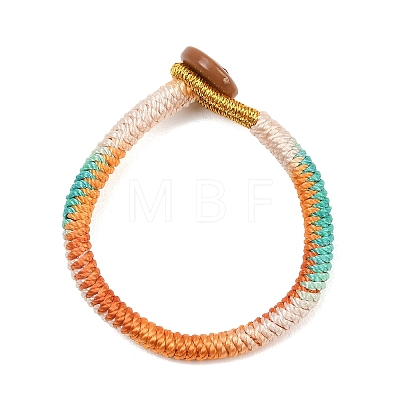Handwoven Gradient Braided Polyester Cord Pendant Decorations HJEW-F026-01D-1