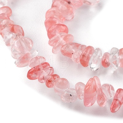Cherry Quartz Glass Beads Strands G-G0003-B01-1