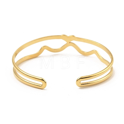 304 Stainless Steel Cuff Bangles BJEW-P302-06G-1