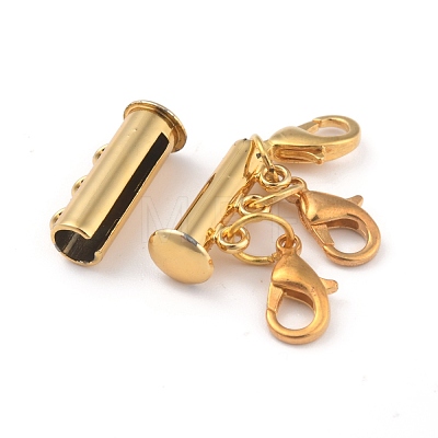 Alloy Magnetic Slide Lock Clasps X-PALLOY-YW0001-17G-1