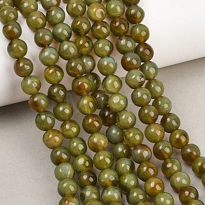 Handmade Lampwork Beads Strand LAMP-B056-8mm-20-1