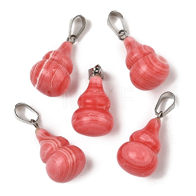 Dyed Synthetic Rhodochrosite Pendants G-B127-03P-05-1