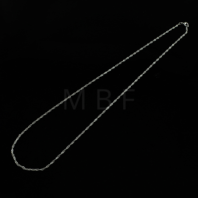 304 Stainless Steel Singapore Chain Necklaces STAS-S029-06-1