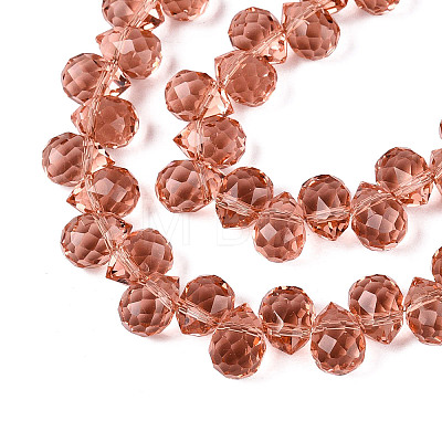 Transparent Glass Beads Strands GLAA-Q116-01A-B04-1