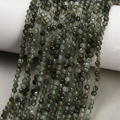 Natural Green Rutilated Quartz Beads Strands GG-CBA9722-A05-3mm-1