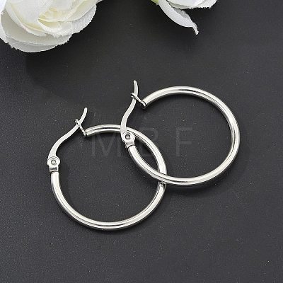 Tarnish Resistant 304 Stainless Steel Hoop Earrings X-EJEW-F105-10P-1