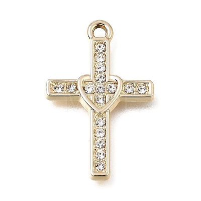 UV Plating Alloy Crystal Rhinestone Pendants RB-CBAD37D-10G-1