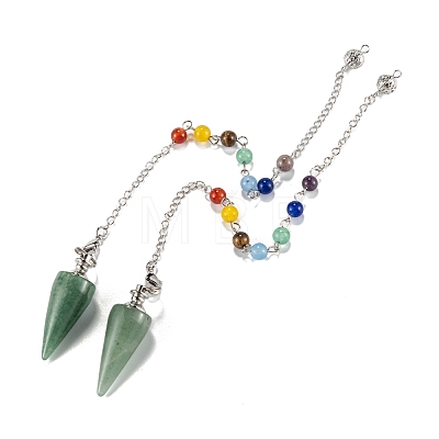 Natural & Synthetic Gemstone Cone Dowsing Pendulums G-Z023-01-1