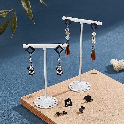 Unicraftale 32Pcs 4 Style 304 Stainless Steel Stud Earring Findings for Dangle Charms STAS-UN0028-02-1