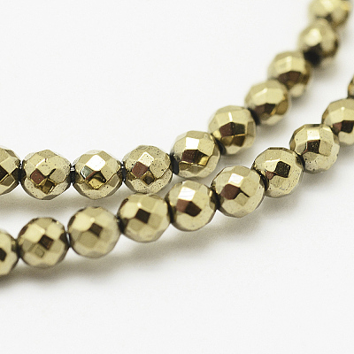 Round Non-magnetic Synthetic Hematite Beads Strands X-G-D617-4mm-27-1