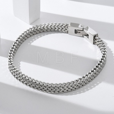 Brass Wheat Chain Bracelets for Women Men KK-P292-22P-1