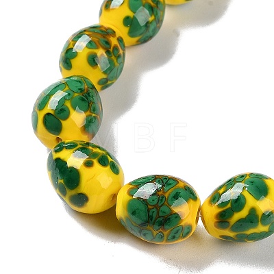 Handmade Lampwork Beads Strands LAMP-Q036-08B-1