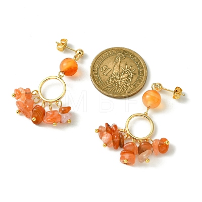 Golden Brass Ring Chandelier Earrings EJEW-TA00289-03-1