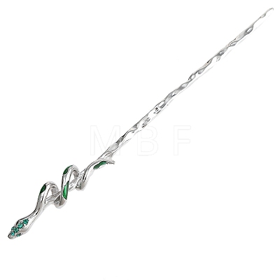 Snake Alloy Rhinestone Hair Sticks PW-WG25989-01-1