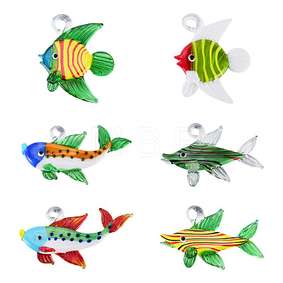 Handmade Lampwork Pendants LAMP-TA0002-76B-1