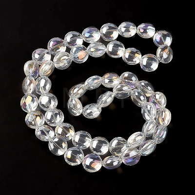 Transparent Electroplate Glass Bead Strands EGLA-P049-01A-AB01-1