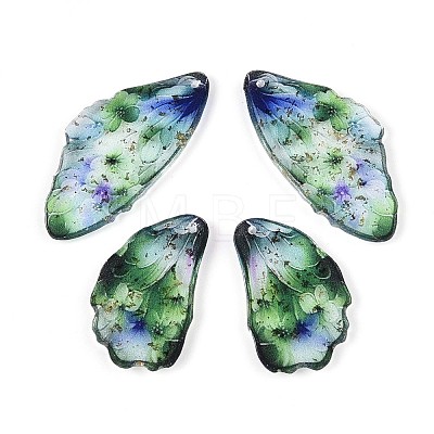Transparent Epoxy Resin Pendants RESI-T057-30B-1