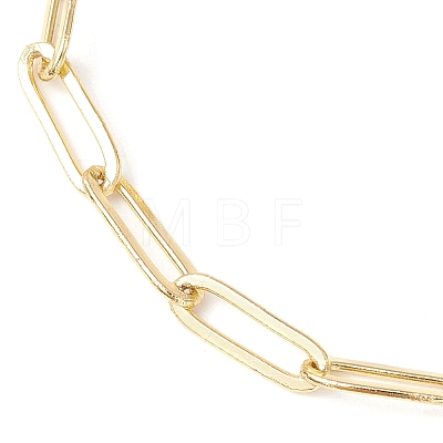 Brass Paperclip Chains & Curb Chains Slider Bracelets for Women BJEW-JB11809-1