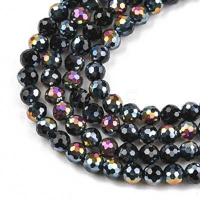 Electroplate Transparent Glass Beads EGLA-B013-02A-FR13-1