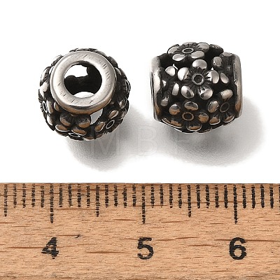 304 Stainless Steel European Beads STAS-D191-05R-AS-1