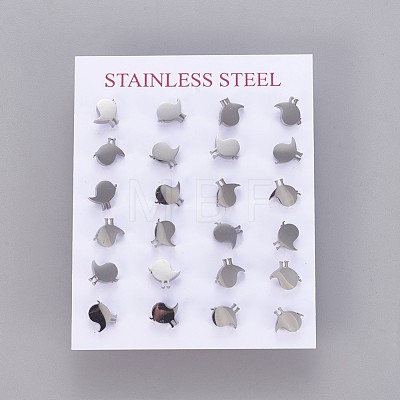 304 Stainless Steel Stud Earrings EJEW-F227-04P-1