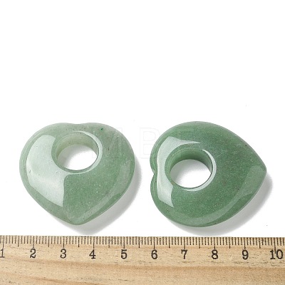 Natural Green Aventurine Hollow Pendants G-C167-06A-1