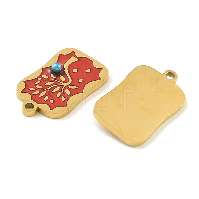 304 Stainless Steel Enamel Pendants STAS-H251-03A-01-1