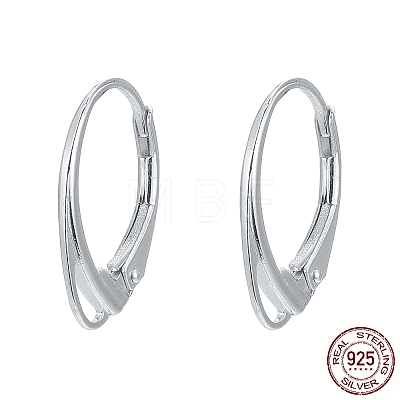 925 Sterling Silver Leverback Hoop Earring Findings STER-M104-02S-1