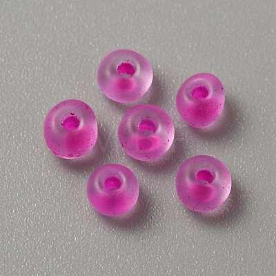 Transparent Frosted Glass Beads FGLA-TAC0008-08I-1