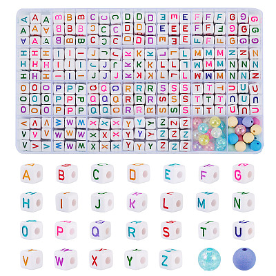 264Pcs 28 Styles Opaque & Transparent Acrylic Beads OACR-TA0004-78-1