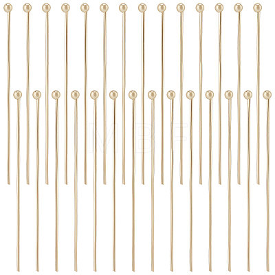 100Pcs  Brass Ball Head Pins IFIN-BBC0001-01-1
