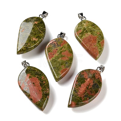 Natural Unakite Pendants GG-CBACB71-05P-08-1
