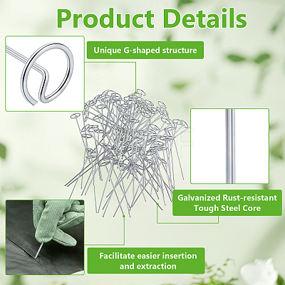 200Pcs Carben Steel Garden Landscape Staples AJEW-WA0004-14-1