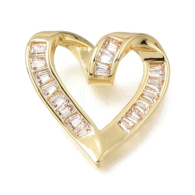 Valentine's Day Brass Micro Pave Clear Cubic Zirconia Pendants KK-C263-29D-G-1