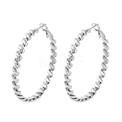 304 Stainless Steel Hoop Earrings EJEW-S250-04A-P-1